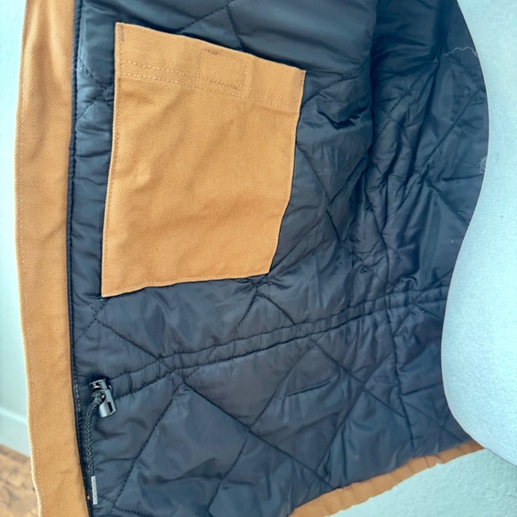 Carhartt Loose Fit Firm Duck Insulated Traditional Coat Brown Men's Size L - Picture 4 of 11